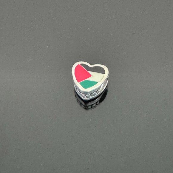 Pandora Palestine Flag  Heart Charm - Picture 3 of 7